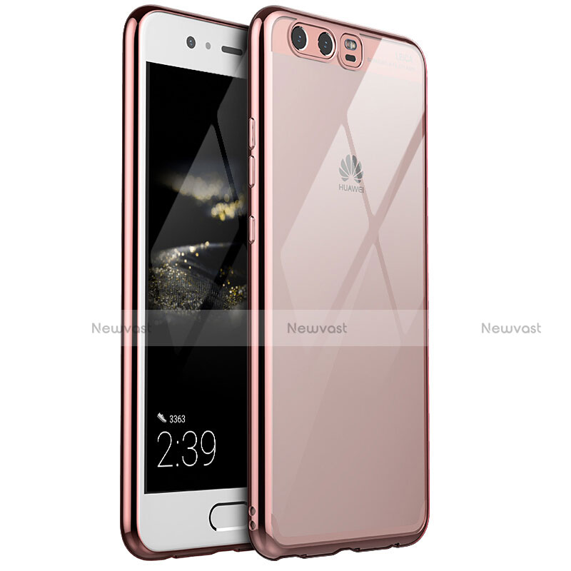 Ultra-thin Transparent TPU Soft Case H03 for Huawei P10 Rose Gold