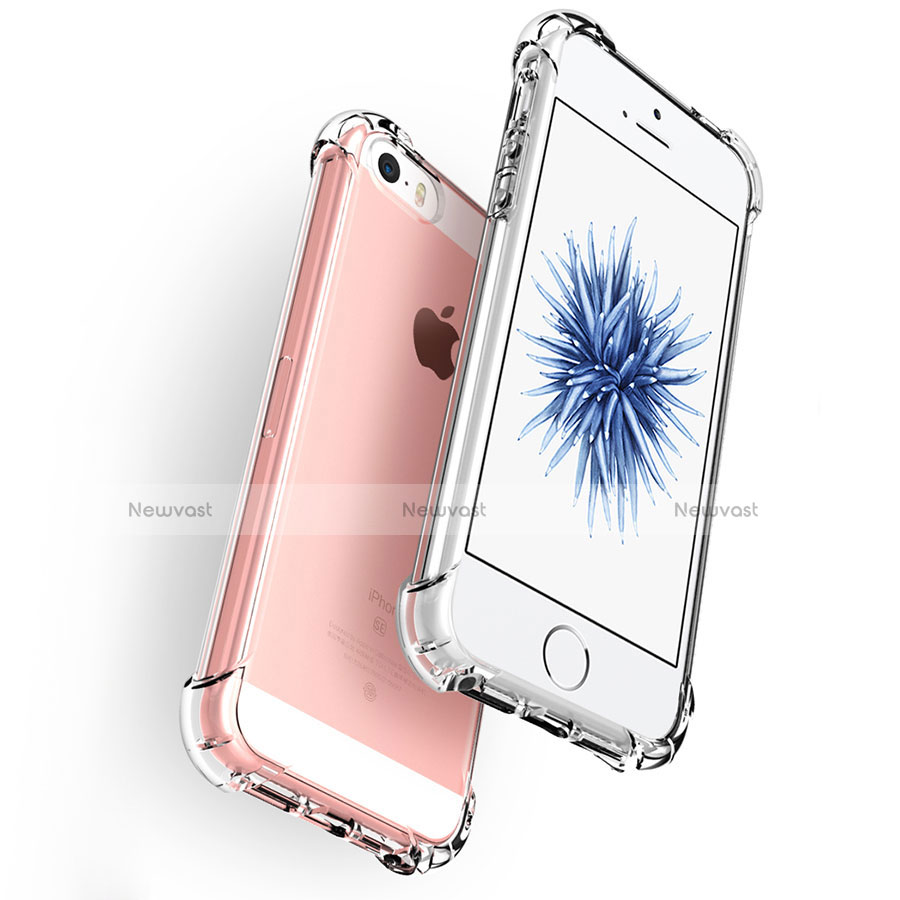 Ultra-thin Transparent TPU Soft Case H04 for Apple iPhone 5S Clear