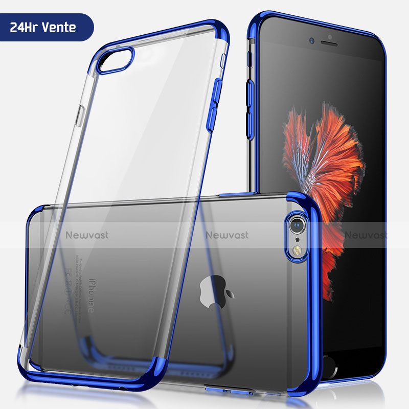 Ultra-thin Transparent TPU Soft Case H04 for Apple iPhone 8 Blue