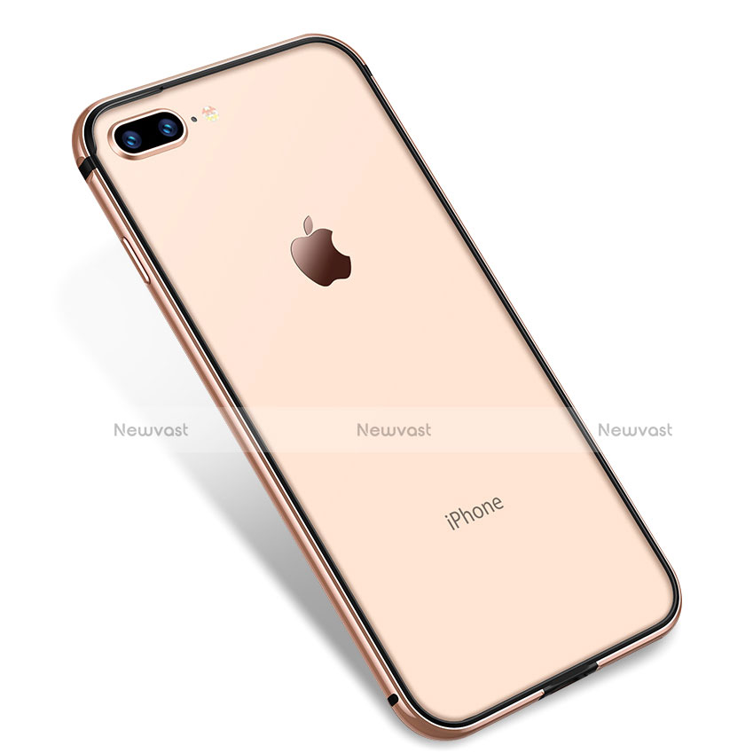 Ultra-thin Transparent TPU Soft Case H04 for Apple iPhone 8 Plus Gold