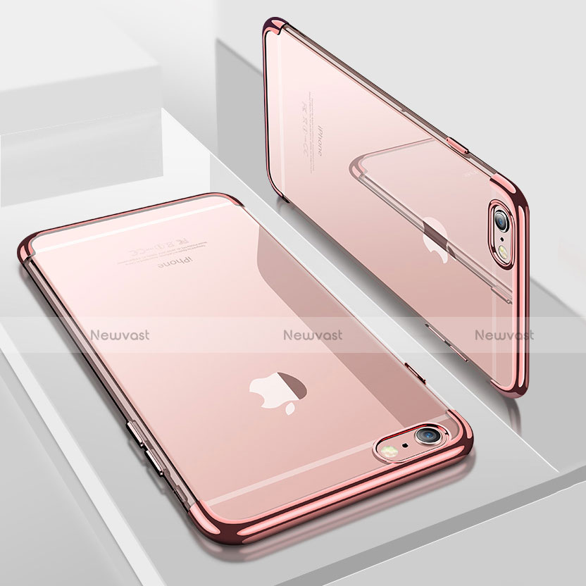 Ultra-thin Transparent TPU Soft Case H04 for Apple iPhone 8 Rose Gold