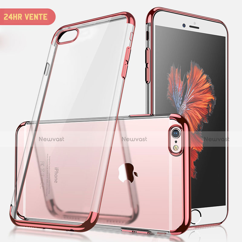 Ultra-thin Transparent TPU Soft Case H04 for Apple iPhone 8 Rose Gold