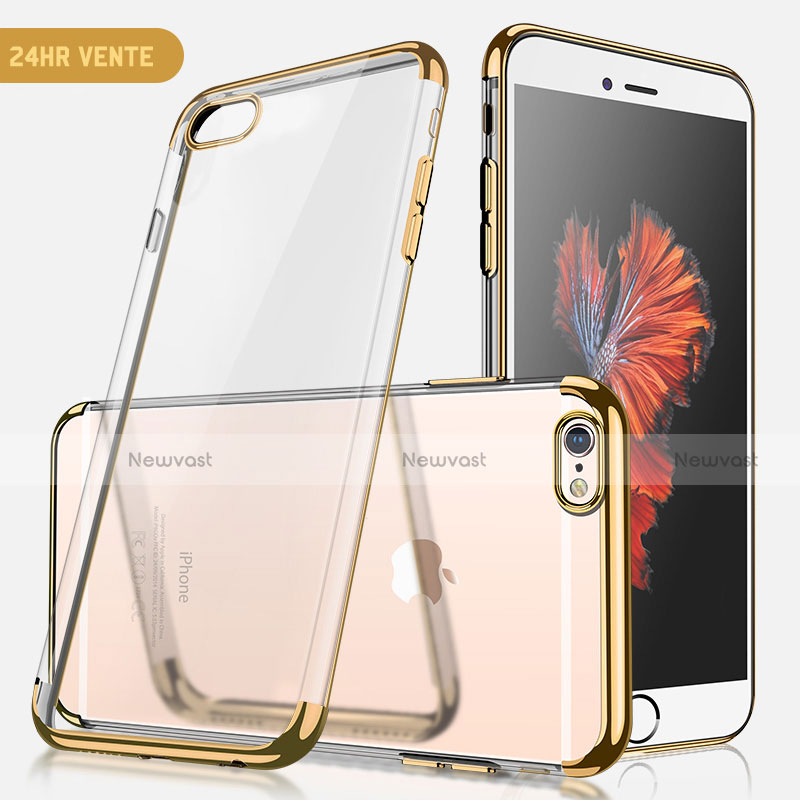 Ultra-thin Transparent TPU Soft Case H04 for Apple iPhone SE (2020) Gold