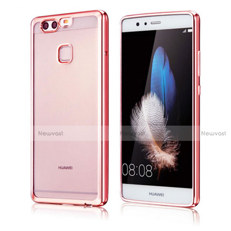 Ultra-thin Transparent TPU Soft Case H04 for Huawei P9 Rose Gold