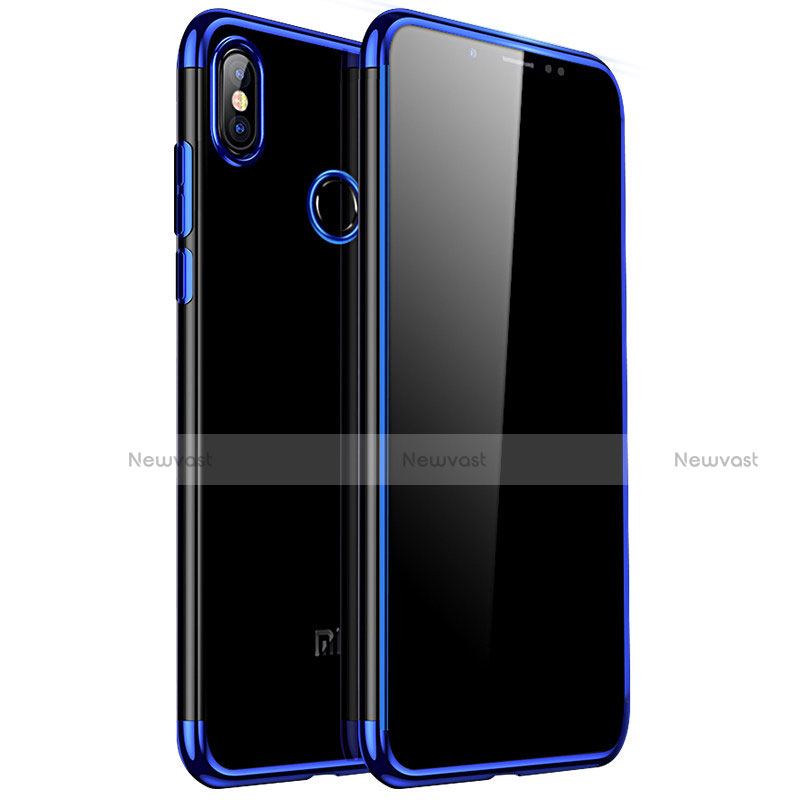 Ultra-thin Transparent TPU Soft Case H04 for Xiaomi Redmi Note 5 Pro Blue