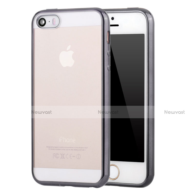 Ultra-thin Transparent TPU Soft Case H05 for Apple iPhone 5 Gray