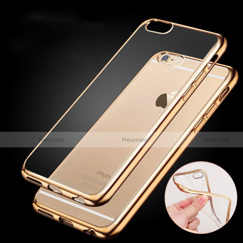 Ultra-thin Transparent TPU Soft Case H06 for Apple iPhone 6S Gold