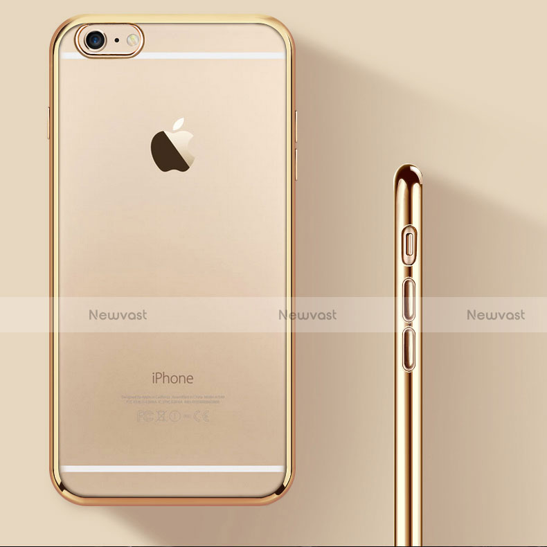 Ultra-thin Transparent TPU Soft Case H06 for Apple iPhone 6S Gold