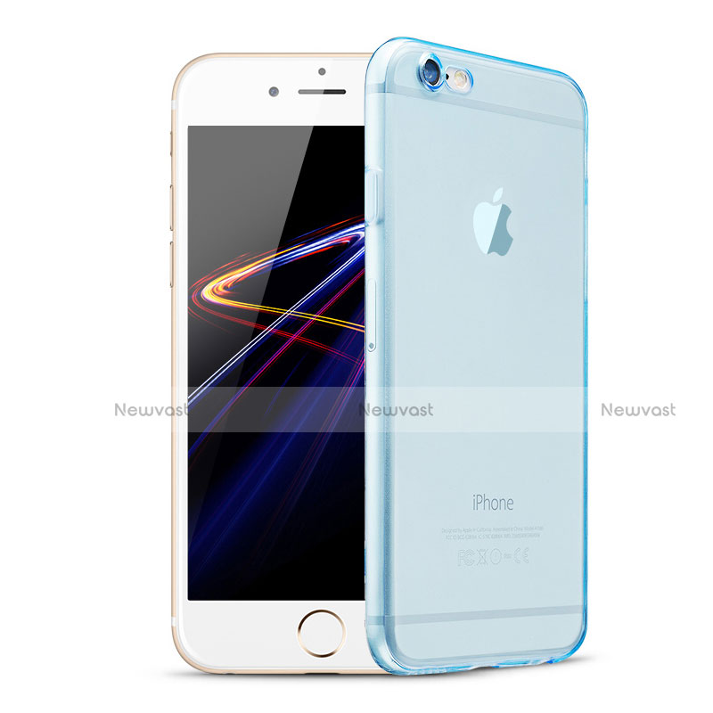 Ultra-thin Transparent TPU Soft Case H08 for Apple iPhone 6S Blue