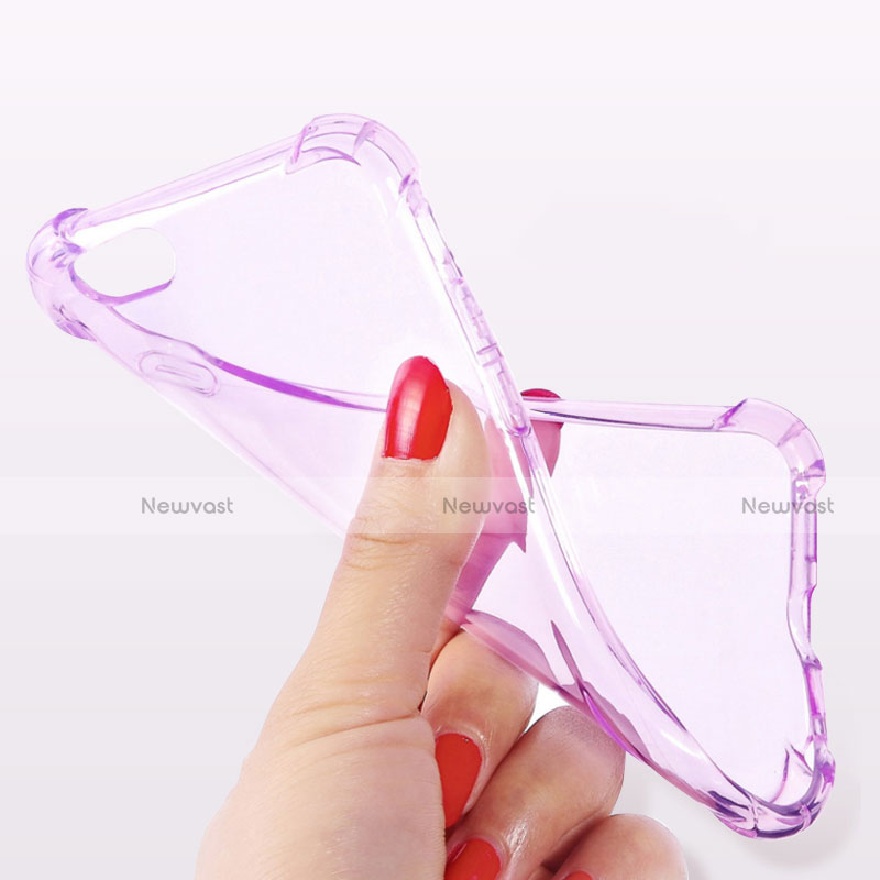 Ultra-thin Transparent TPU Soft Case H11 for Apple iPhone 6S Purple