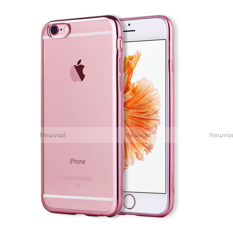 Ultra-thin Transparent TPU Soft Case H17 for Apple iPhone 6S Rose Gold