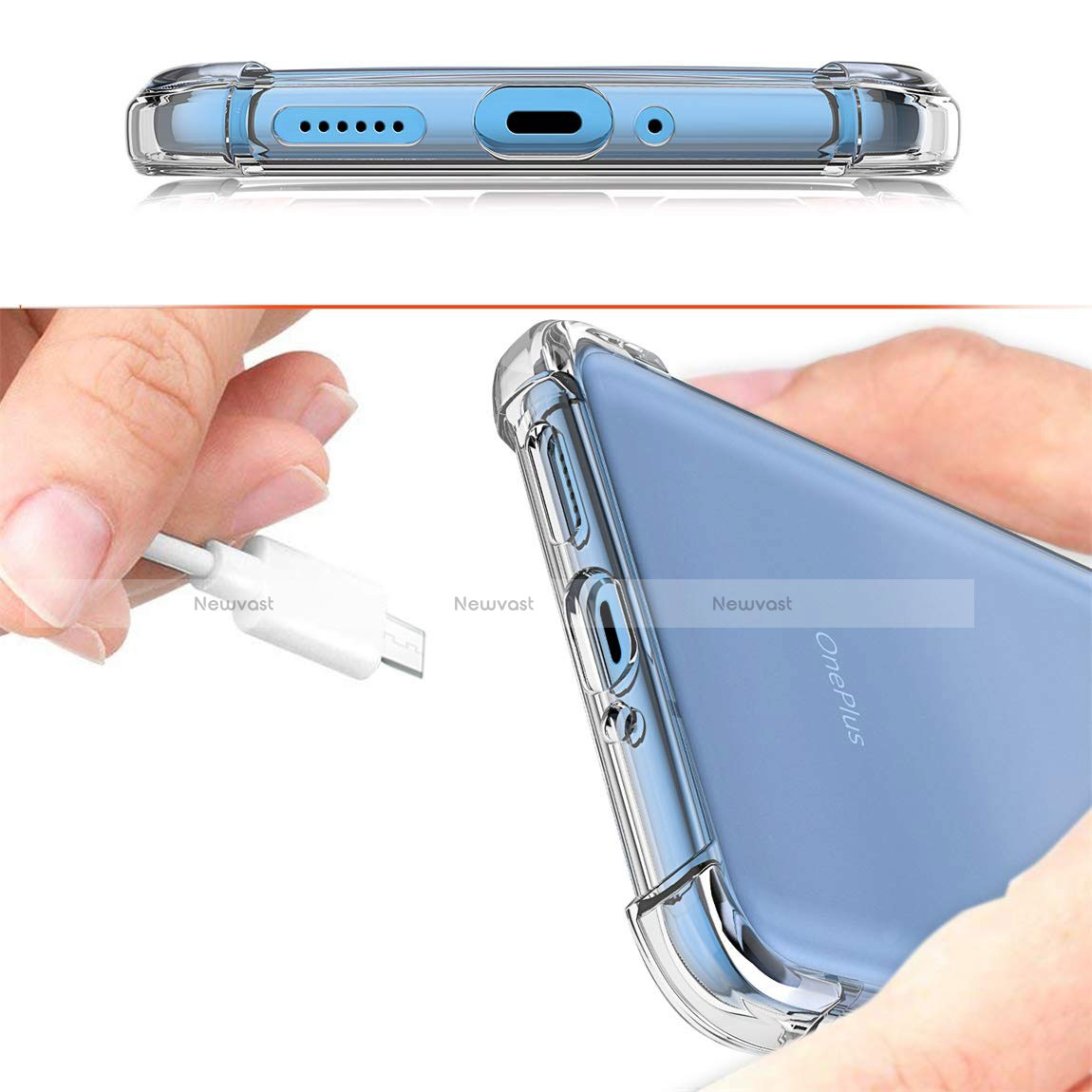 Ultra-thin Transparent TPU Soft Case K02 for OnePlus 7T Clear