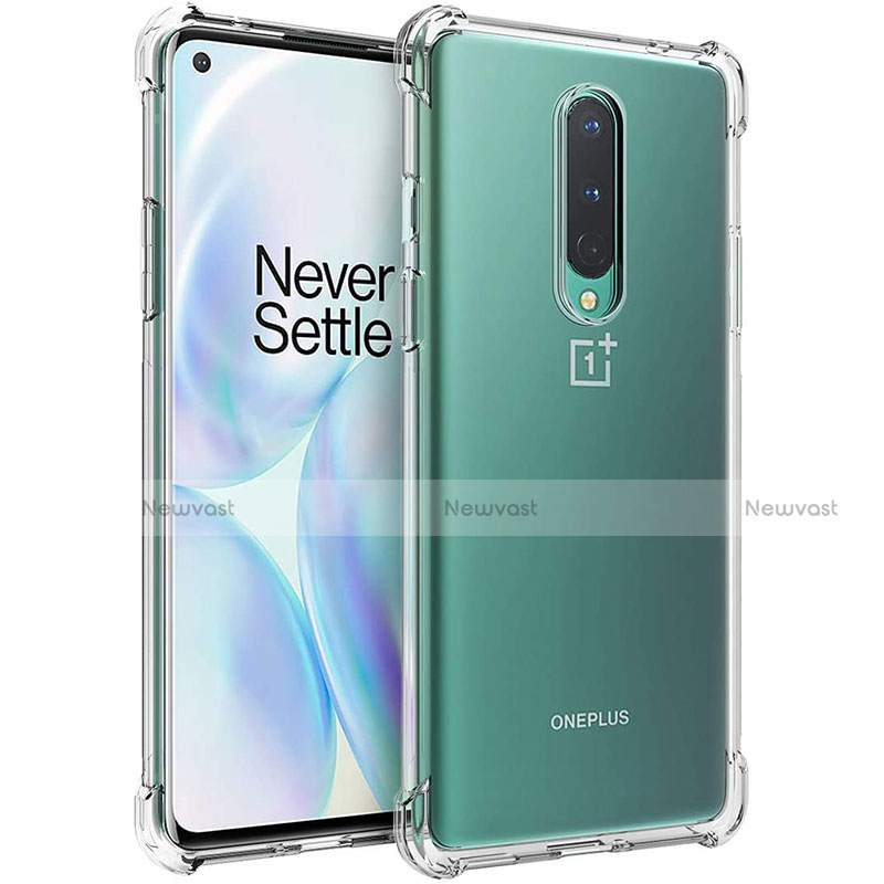 Ultra-thin Transparent TPU Soft Case K02 for OnePlus 8 Clear