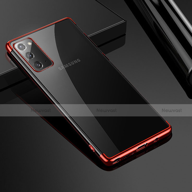 Ultra-thin Transparent TPU Soft Case N03 for Samsung Galaxy Note 20 5G Red