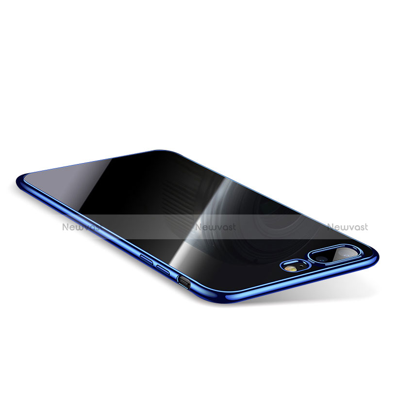 Ultra-thin Transparent TPU Soft Case Q01 for Apple iPhone 8 Plus Blue