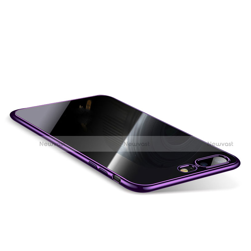 Ultra-thin Transparent TPU Soft Case Q01 for Apple iPhone 8 Plus Purple