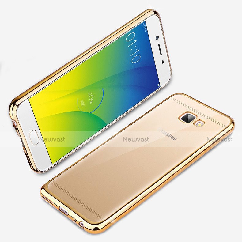 Ultra-thin Transparent TPU Soft Case R01 for Samsung Galaxy J7 Prime Gold