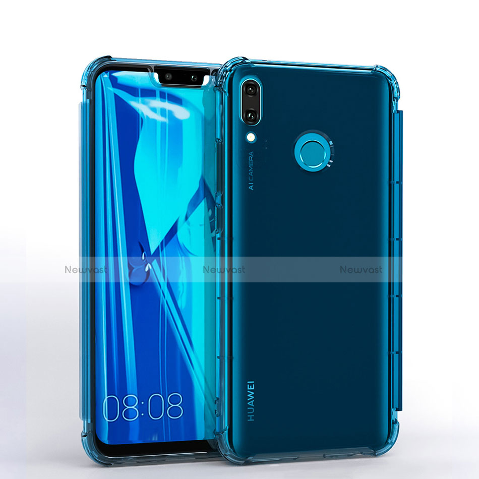 Ultra-thin Transparent TPU Soft Case S01 for Huawei Enjoy 9 Plus Blue