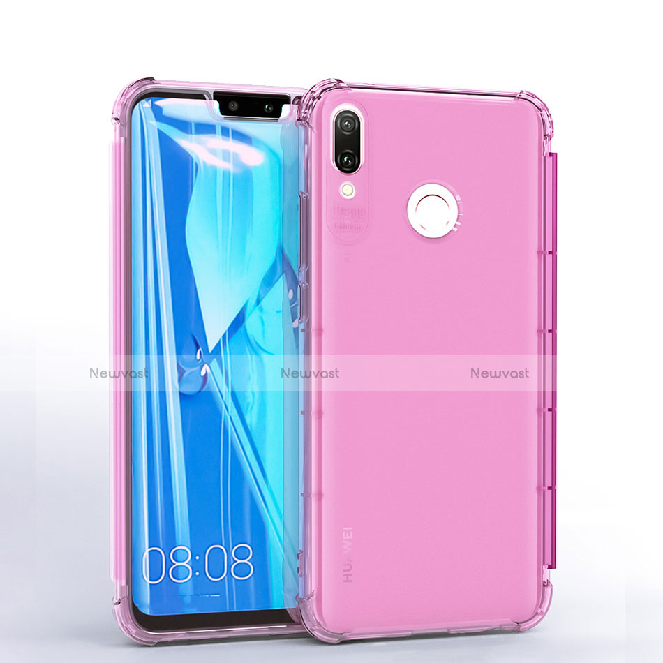 Ultra-thin Transparent TPU Soft Case S01 for Huawei Enjoy 9 Plus Pink