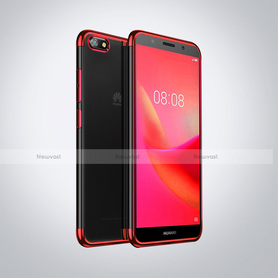 Ultra-thin Transparent TPU Soft Case S01 for Huawei Honor 7S Red