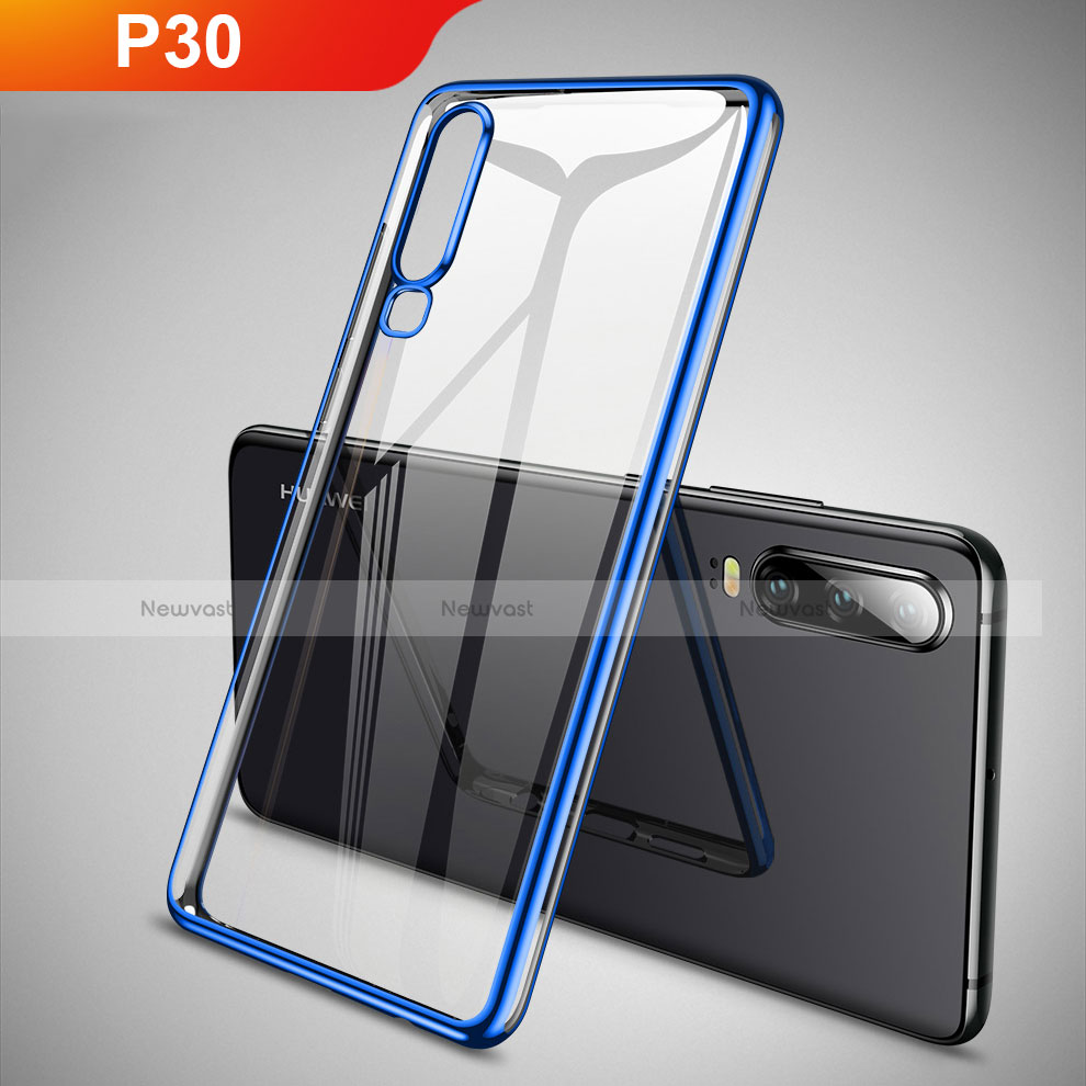 Ultra-thin Transparent TPU Soft Case S01 for Huawei P30 Blue