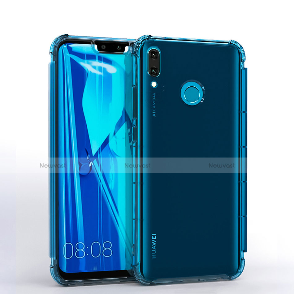 Ultra-thin Transparent TPU Soft Case S01 for Huawei Y9 (2019) Blue