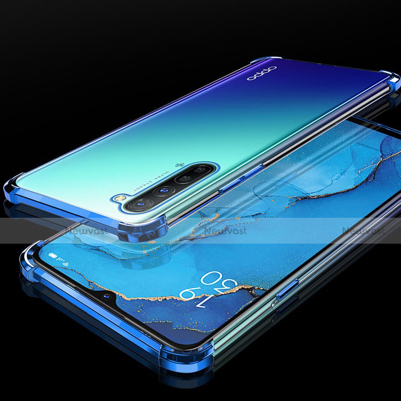 Ultra-thin Transparent TPU Soft Case S01 for Oppo F15 Blue