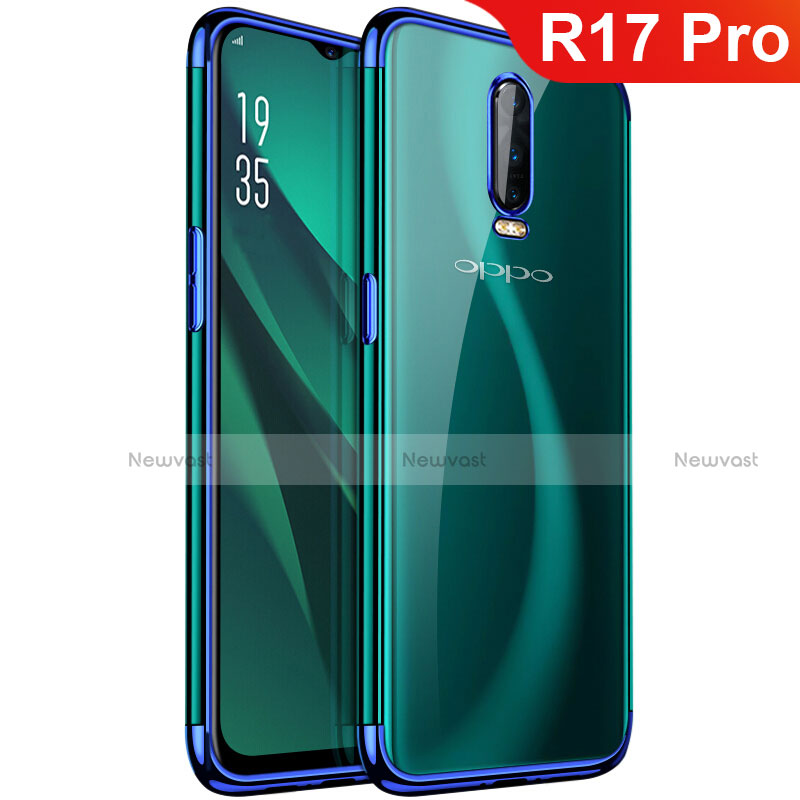 Ultra-thin Transparent TPU Soft Case S01 for Oppo R17 Pro Blue
