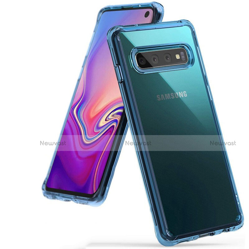 Ultra-thin Transparent TPU Soft Case S01 for Samsung Galaxy S10 Sky Blue