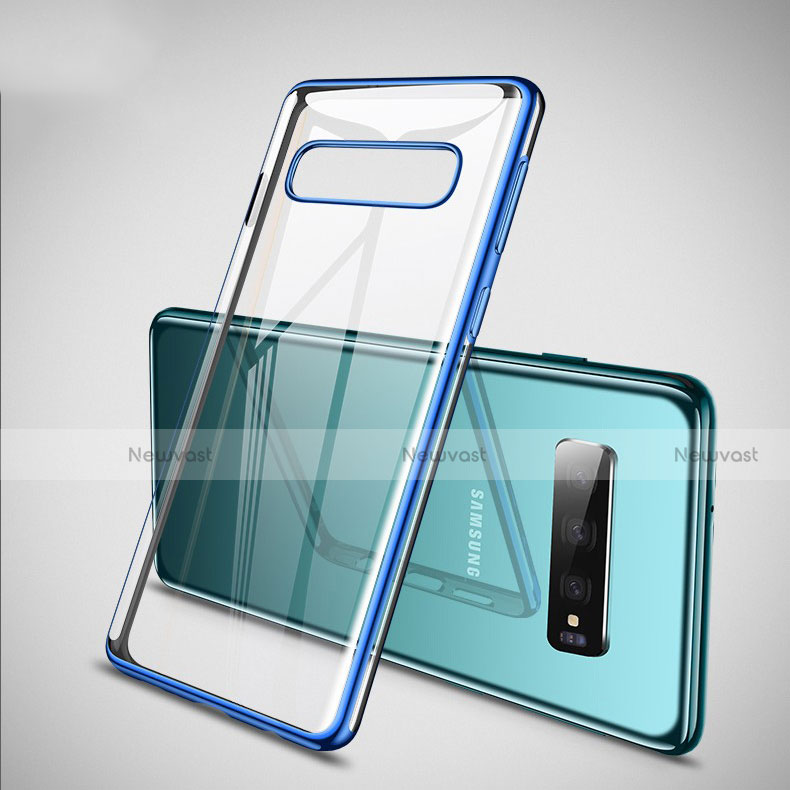 Ultra-thin Transparent TPU Soft Case S02 for Samsung Galaxy S10 Plus Blue