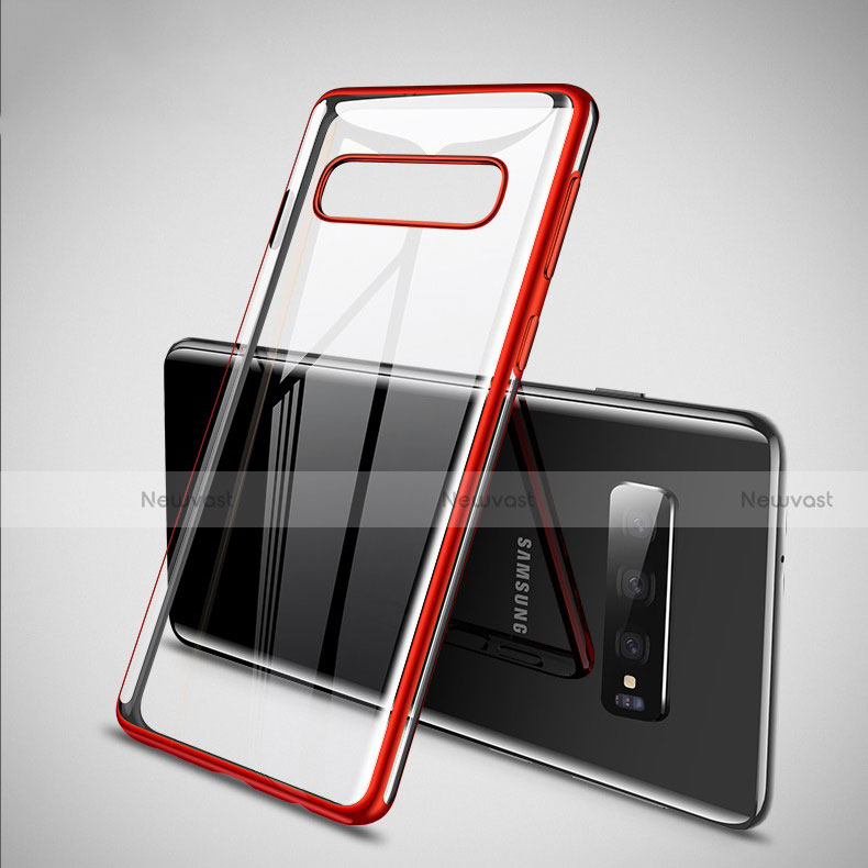 Ultra-thin Transparent TPU Soft Case S02 for Samsung Galaxy S10 Red