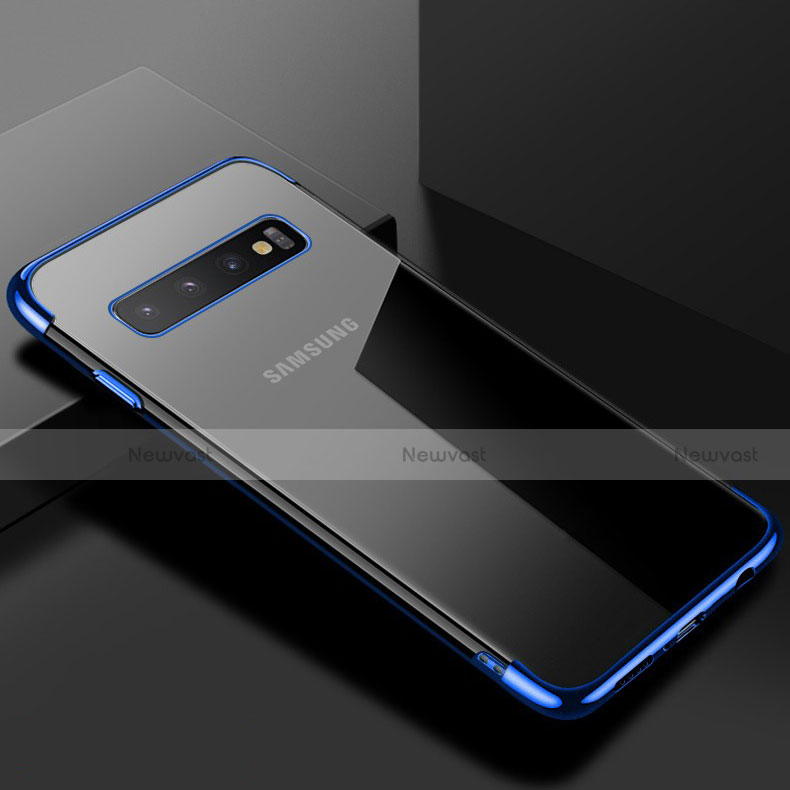 Ultra-thin Transparent TPU Soft Case S03 for Samsung Galaxy S10 Blue