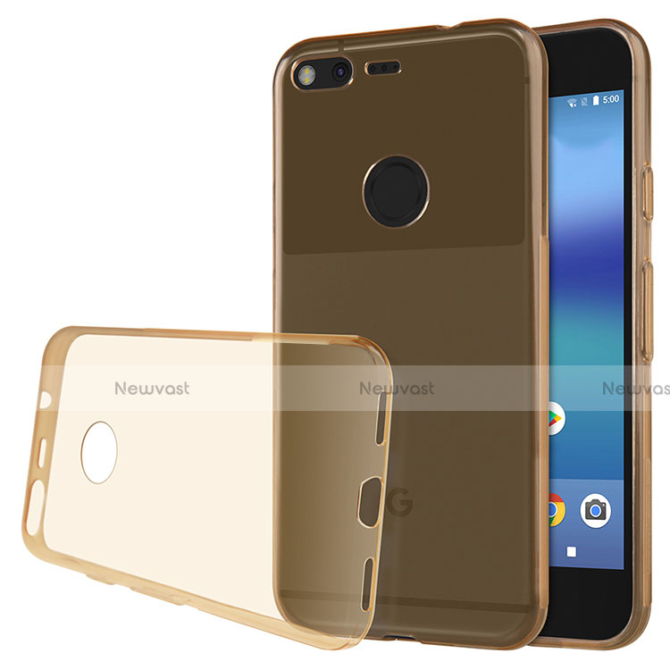 Ultra-thin Transparent TPU Soft Case T02 for Google Pixel XL Gold