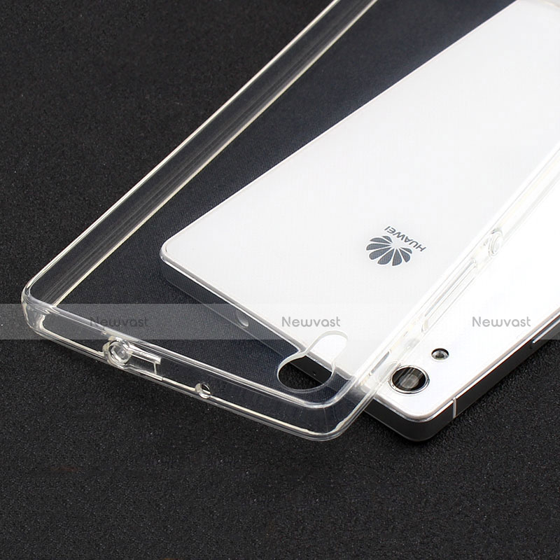 Ultra-thin Transparent TPU Soft Case T02 for Huawei Ascend P7 Clear