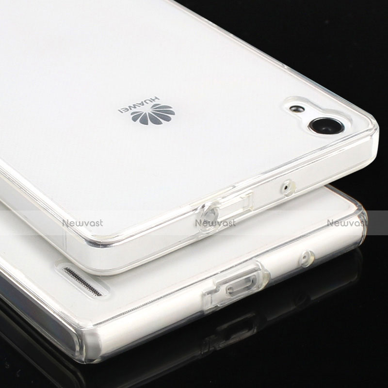 Ultra-thin Transparent TPU Soft Case T02 for Huawei Ascend P7 Clear