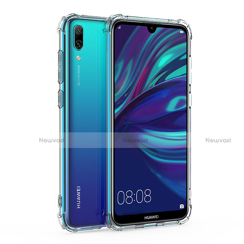 Ultra-thin Transparent TPU Soft Case T02 for Huawei Y7 (2019) Clear