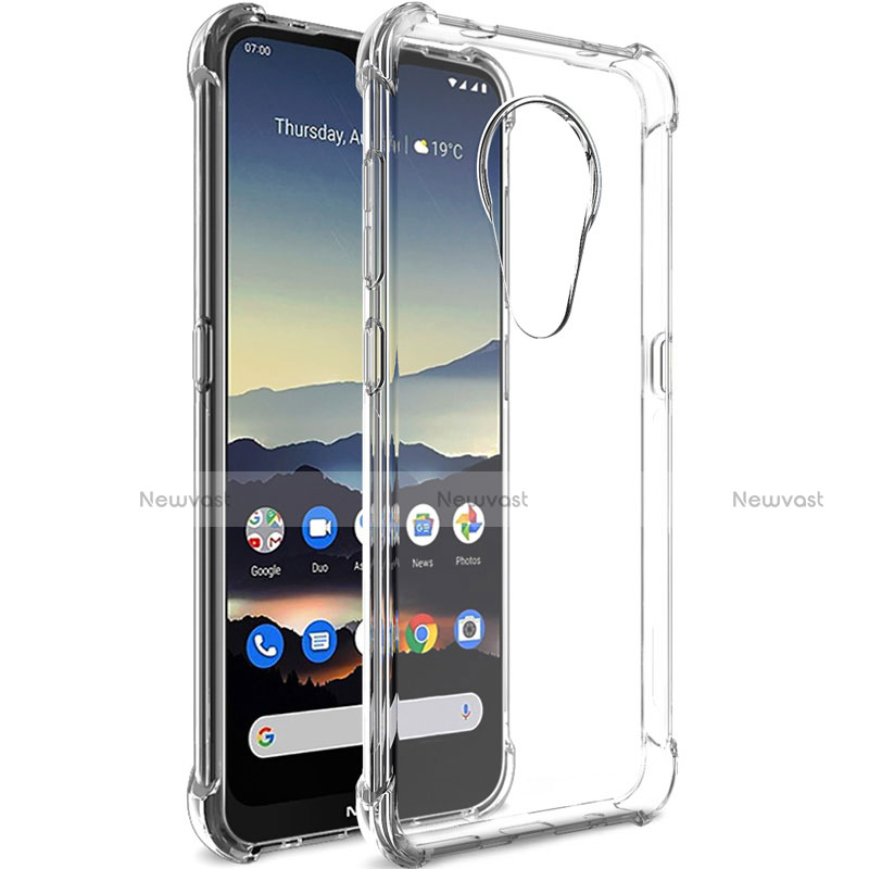 Ultra-thin Transparent TPU Soft Case T02 for Nokia 7.2 Clear