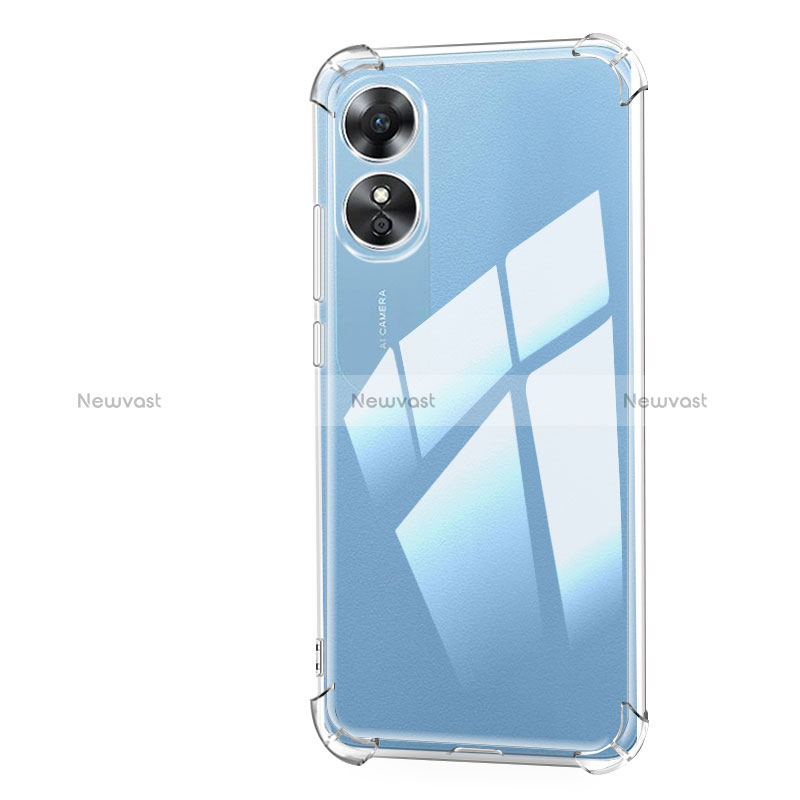Ultra-thin Transparent TPU Soft Case T02 for Oppo A17 Clear
