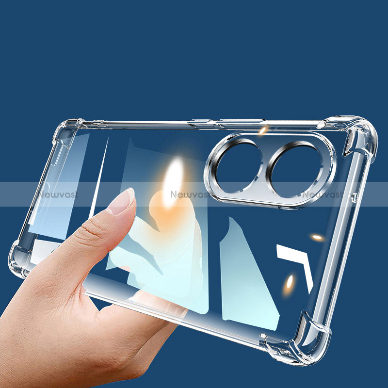 Ultra-thin Transparent TPU Soft Case T02 for Oppo A58 5G Clear