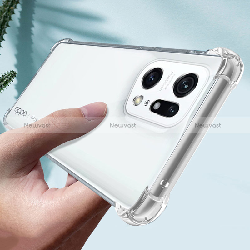 Ultra-thin Transparent TPU Soft Case T02 for Oppo Find X5 5G Clear