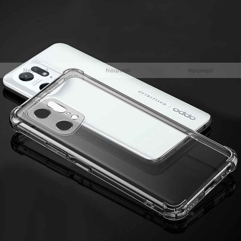 Ultra-thin Transparent TPU Soft Case T02 for Oppo Find X5 Pro 5G Clear