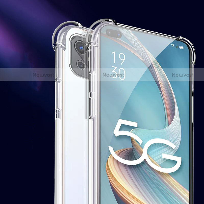 Ultra-thin Transparent TPU Soft Case T02 for Oppo Reno4 Z 5G Clear