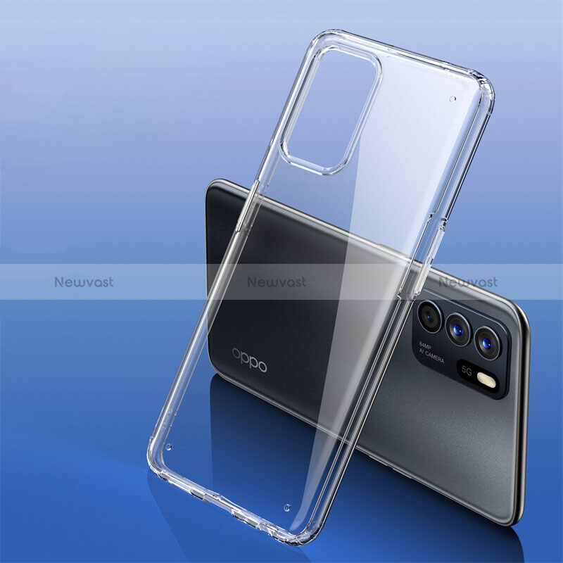 Ultra-thin Transparent TPU Soft Case T02 for Oppo Reno6 Z 5G Clear