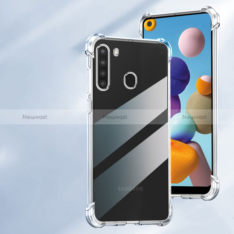 Ultra-thin Transparent TPU Soft Case T02 for Samsung Galaxy A21 Clear