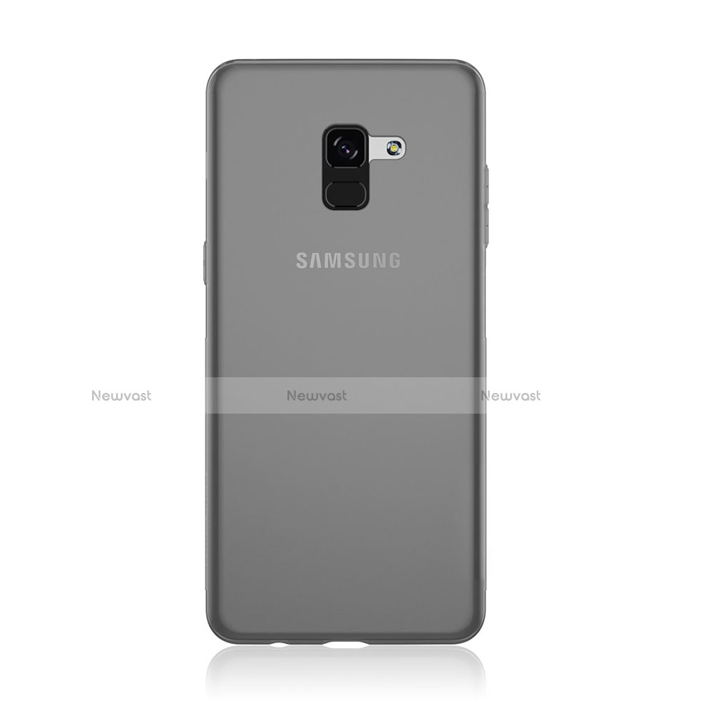 Ultra-thin Transparent TPU Soft Case T02 for Samsung Galaxy A8+ A8 Plus (2018) Duos A730F Gray