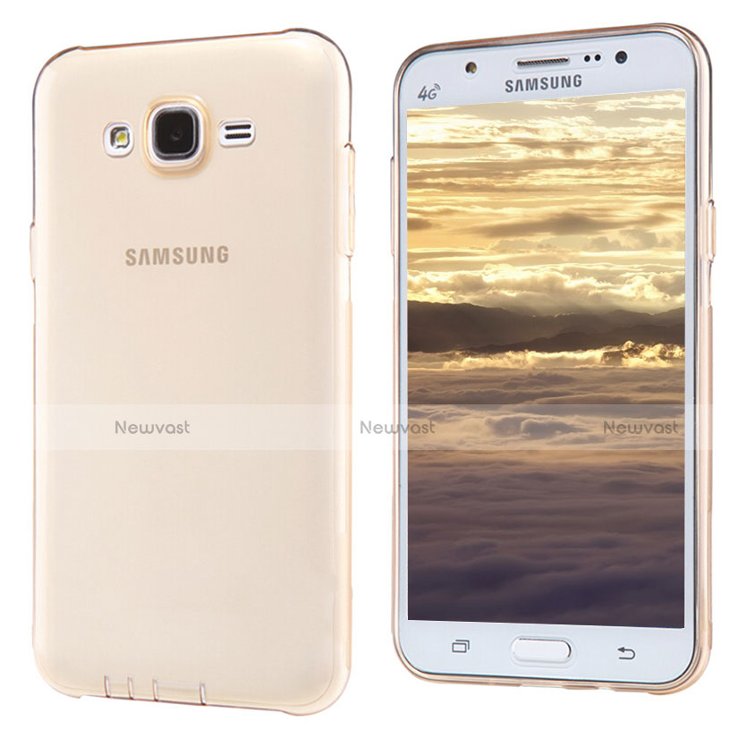 Ultra-thin Transparent TPU Soft Case T02 for Samsung Galaxy J5 SM-J500F Gold