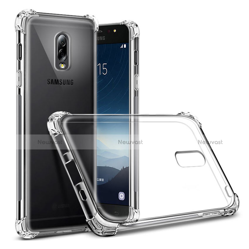 Ultra-thin Transparent TPU Soft Case T02 for Samsung Galaxy J7 Plus Clear