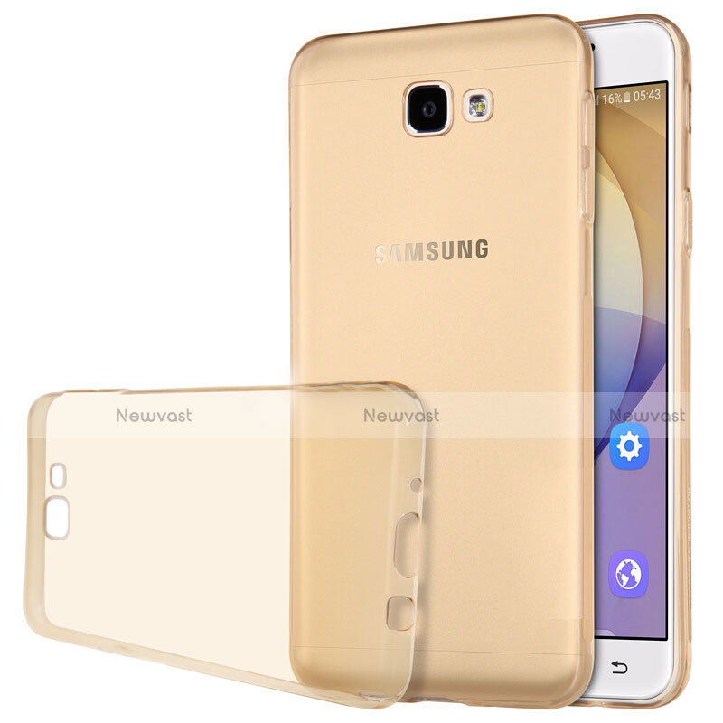 Ultra-thin Transparent TPU Soft Case T02 for Samsung Galaxy J7 Prime Gold
