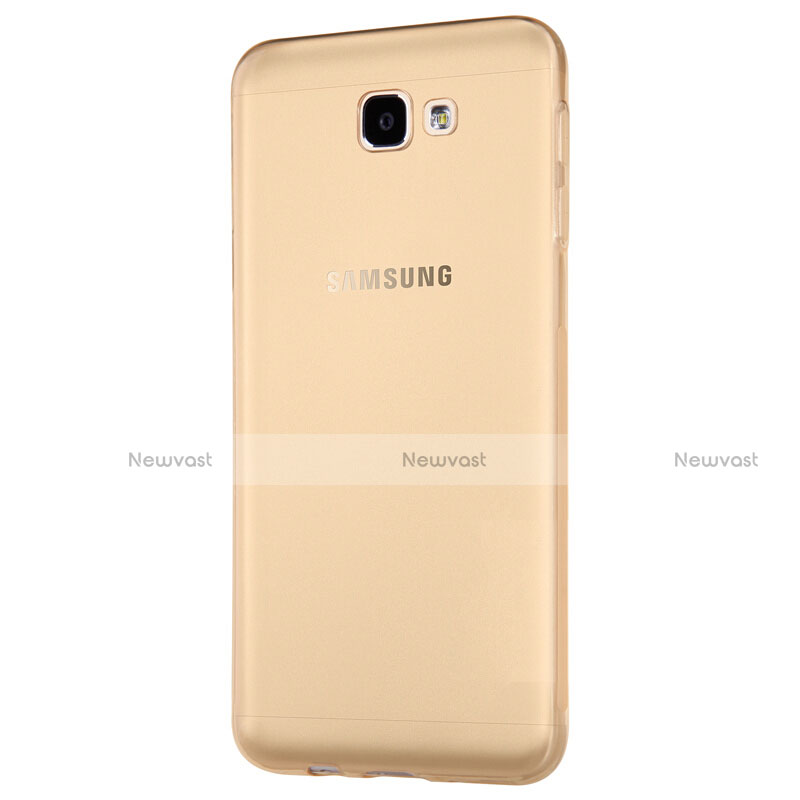 Ultra-thin Transparent TPU Soft Case T02 for Samsung Galaxy J7 Prime Gold