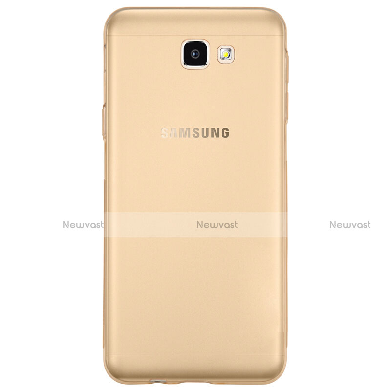 Ultra-thin Transparent TPU Soft Case T02 for Samsung Galaxy J7 Prime Gold